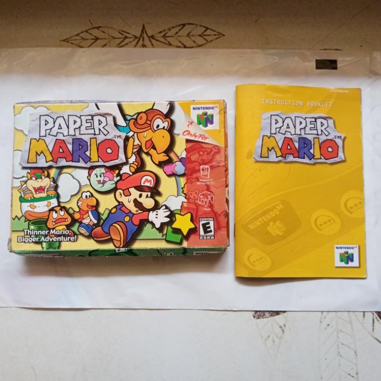 N64 Paper Mario Instruction Booklet & Box Only, Video Gaming, Video ...