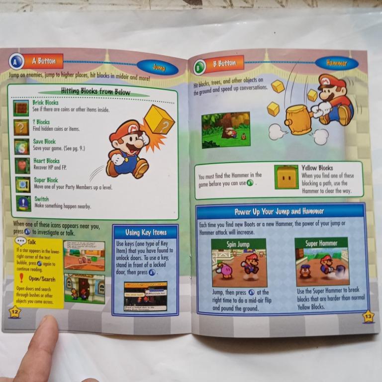 N64 Paper Mario Instruction Booklet & Box Only, Video Gaming, Video ...