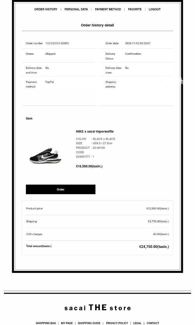 Nike x Sacai Vaporwaffle Black White