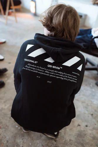 Off white 01 diagonal hoodie 2025