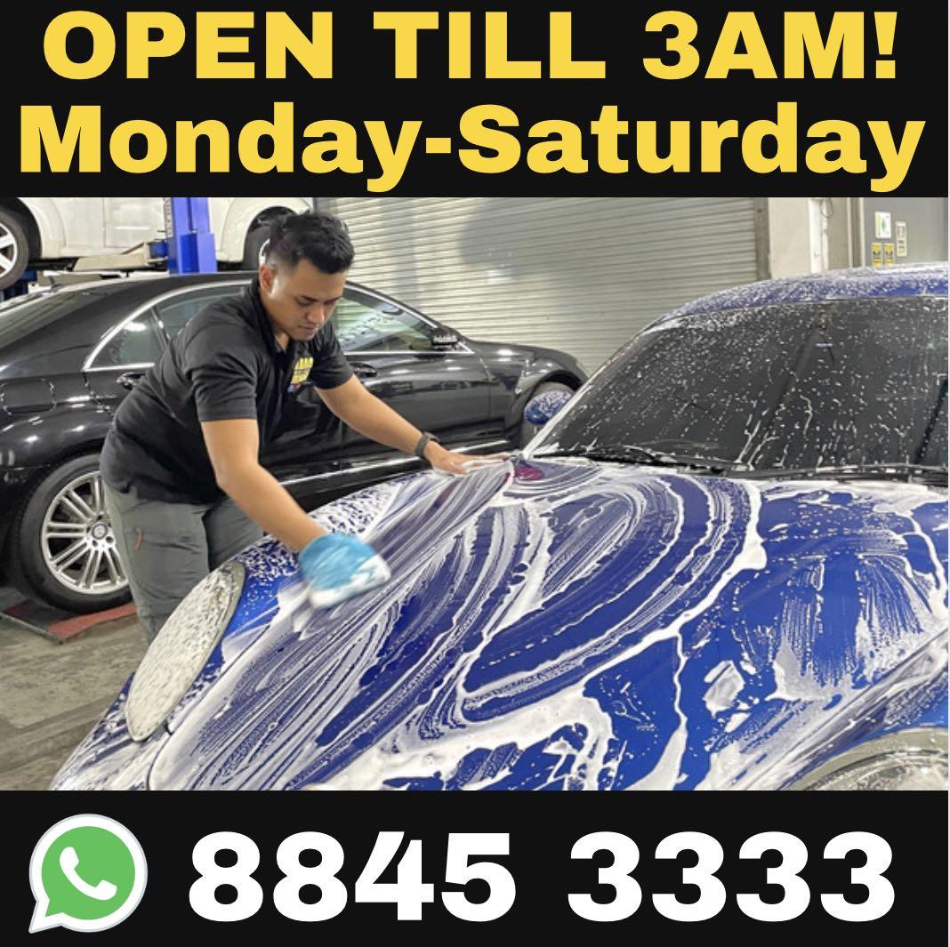 Open Till 3am Car Snow Wash Rim Coating Car Polish Polishing Fumigation Disinfectant