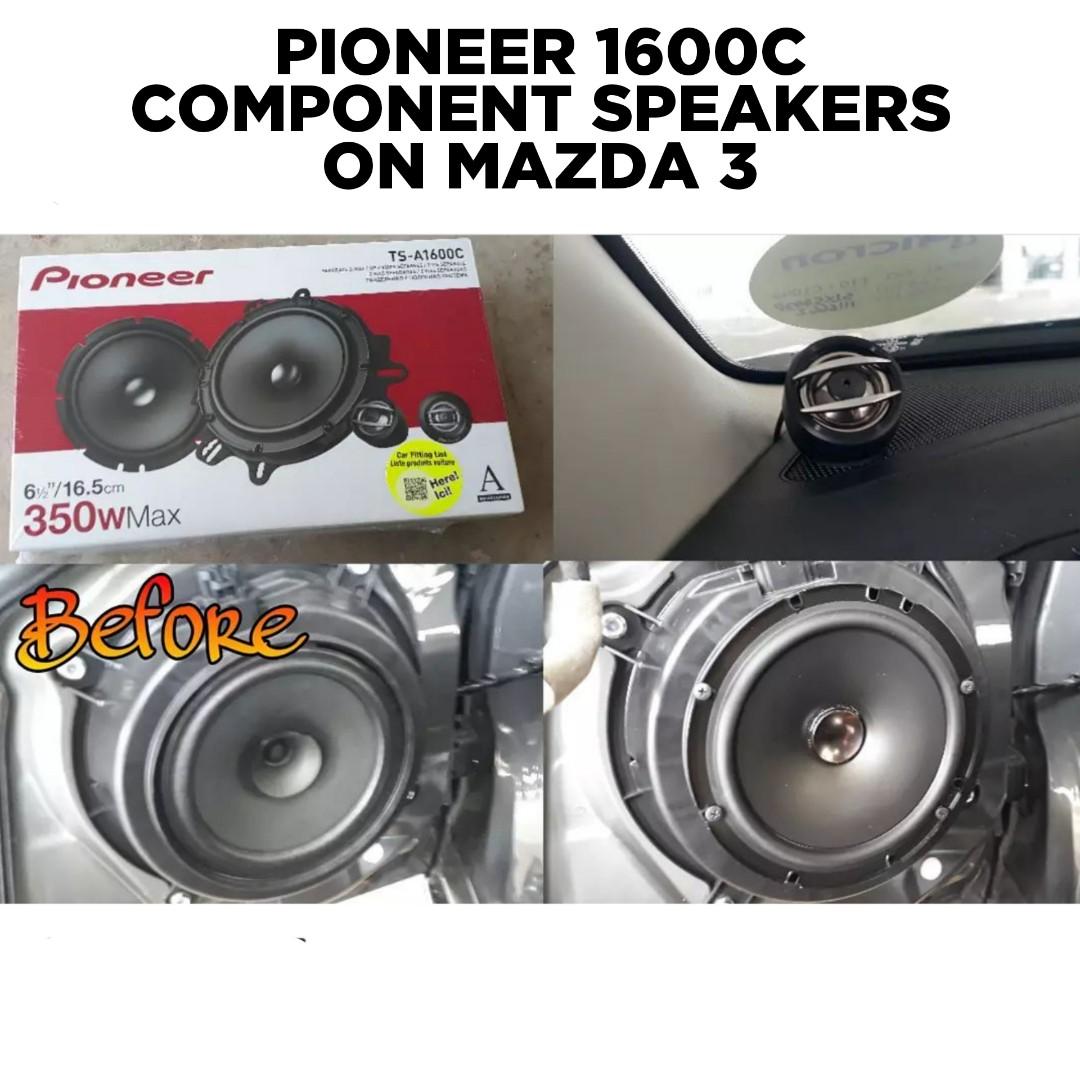 Pioneer Component Speakers model 1600C 4 speakers system 2 x tweeters 2 x 6.5 woofer speakers 100 brand new in box and sealed. Free Speaker