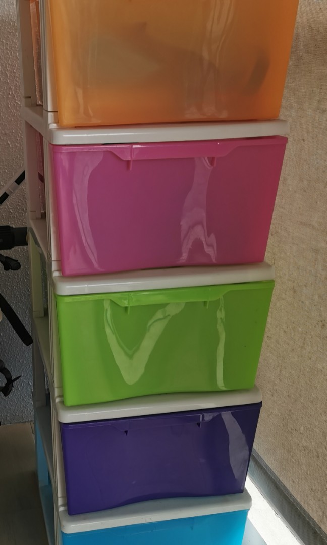 Plastic drawers/racks/shelves, Furniture & Home Living, Furniture