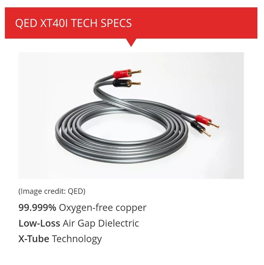 QED Reference XT40i Speaker Cables (2 Meter Pair / QED ScrewLoc Banana