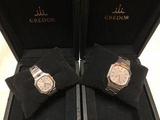 RARE Vintage Seiko Credor "Royal Oak" Couple Set - Unpolished & in Working Condition