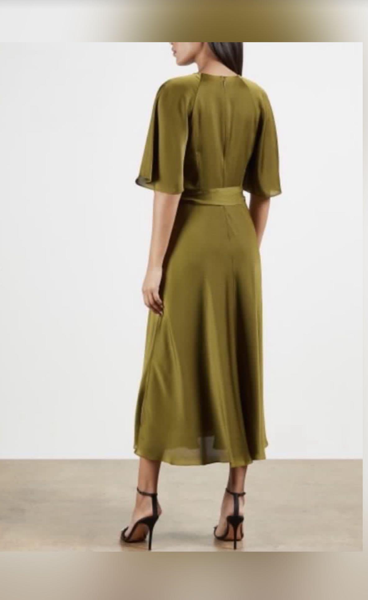 RTP 300 BN Ted Baker hariiet khaki raglan sleeve tea dress