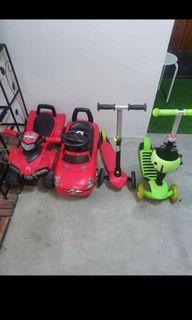 Scooter and cars