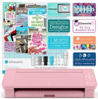 Silhouette Blush Pink Cameo 4 w/ Updated Autoblade, 3x Speed, Roll Feeder