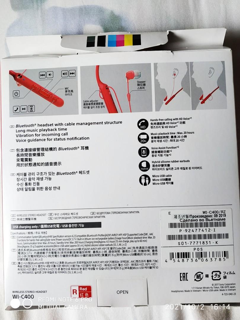 Sony Wireless Stereo Headset404098349332572163
