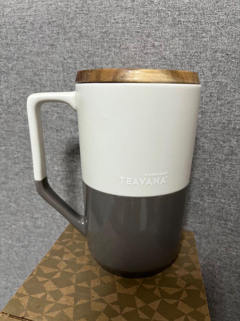 Starbucks ceramic mug with wooden lid, Furniture & Home Living