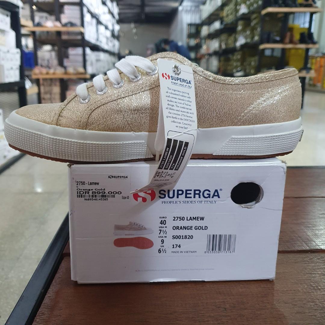 Superga orange gold hotsell