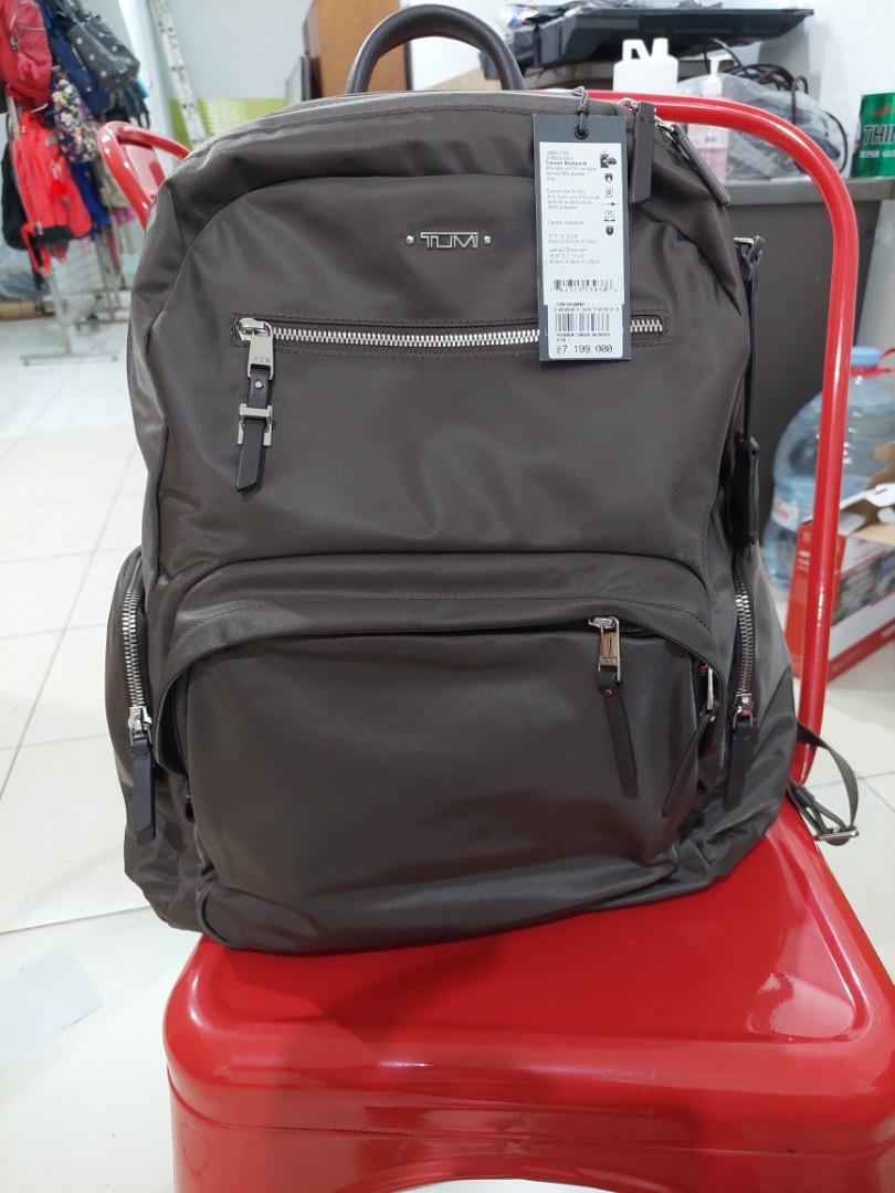 Tumi carson backpack NWT Mink color Barang Mewah Tas Dompet di