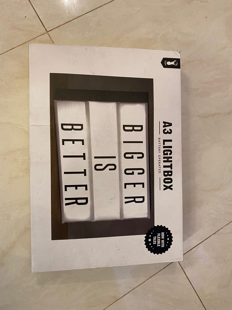 Typo A3 Plastic Light Box Black, Hobbies & Toys, Stationery & Craft