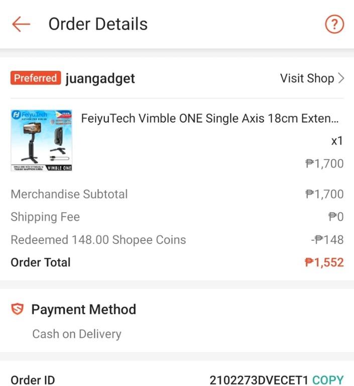 Vimbal One (Feiyu Tech) (Category: Mounts & Holders) located in Santa Rosa. Submitted by jhoannekris (Listing ID 1117122949, Image 2). Description: Madalang gamitin..