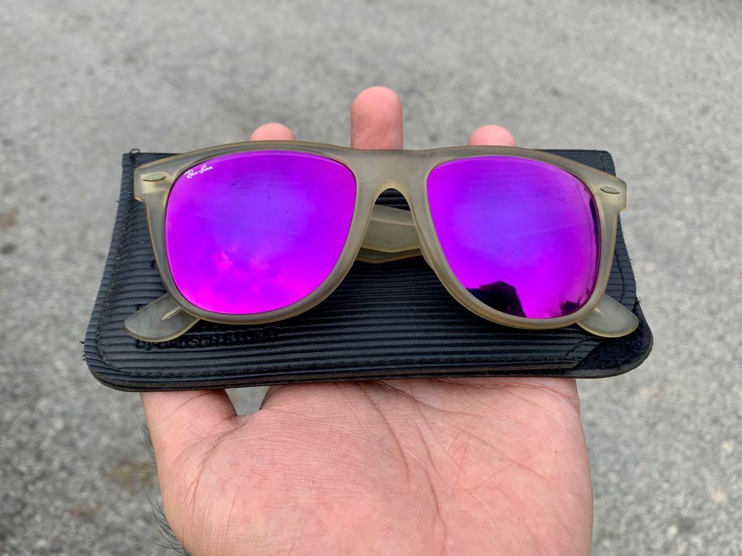 Vintage Rayban Wayfarer B L Purple Mirror