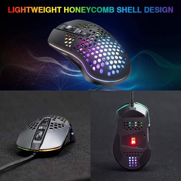 11540) BENGOO RGB Gaming Mouse, Wired USB Mouse with Lightweight Shell, 7200 DPI