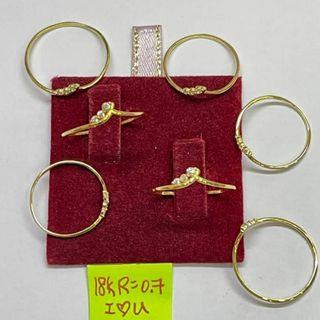18K Saudi Gold dainty rings