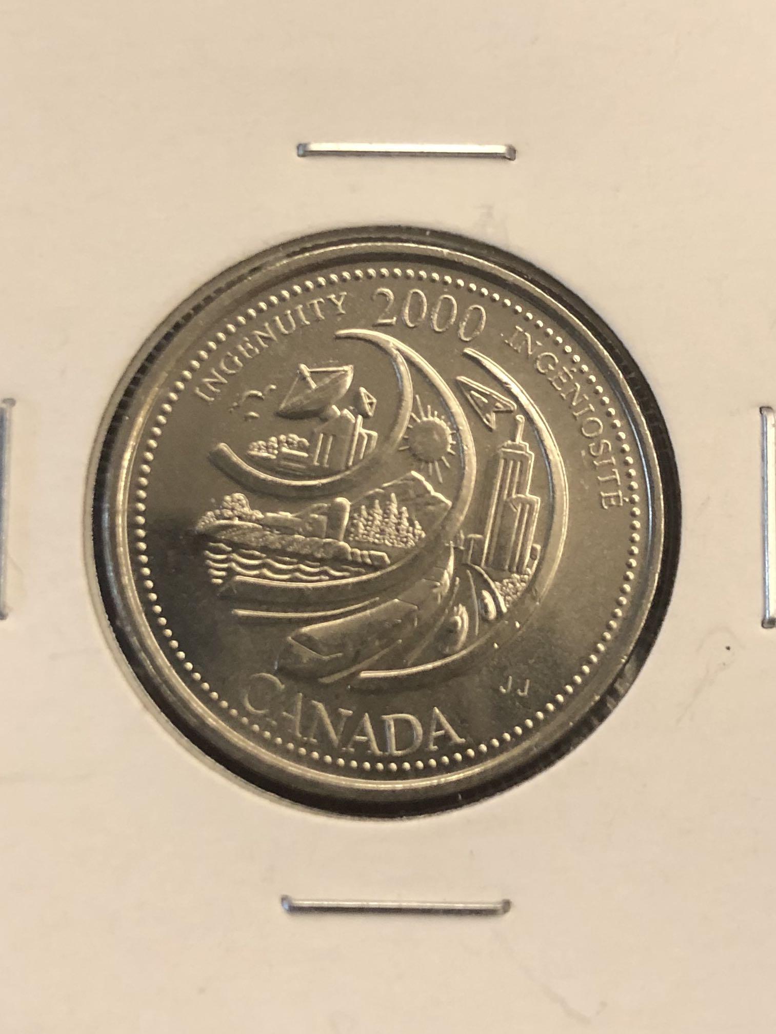2000 加拿大25cents 紀念硬幣, 興趣及遊戲, 收藏品及紀念品, 錢幣- Carousell