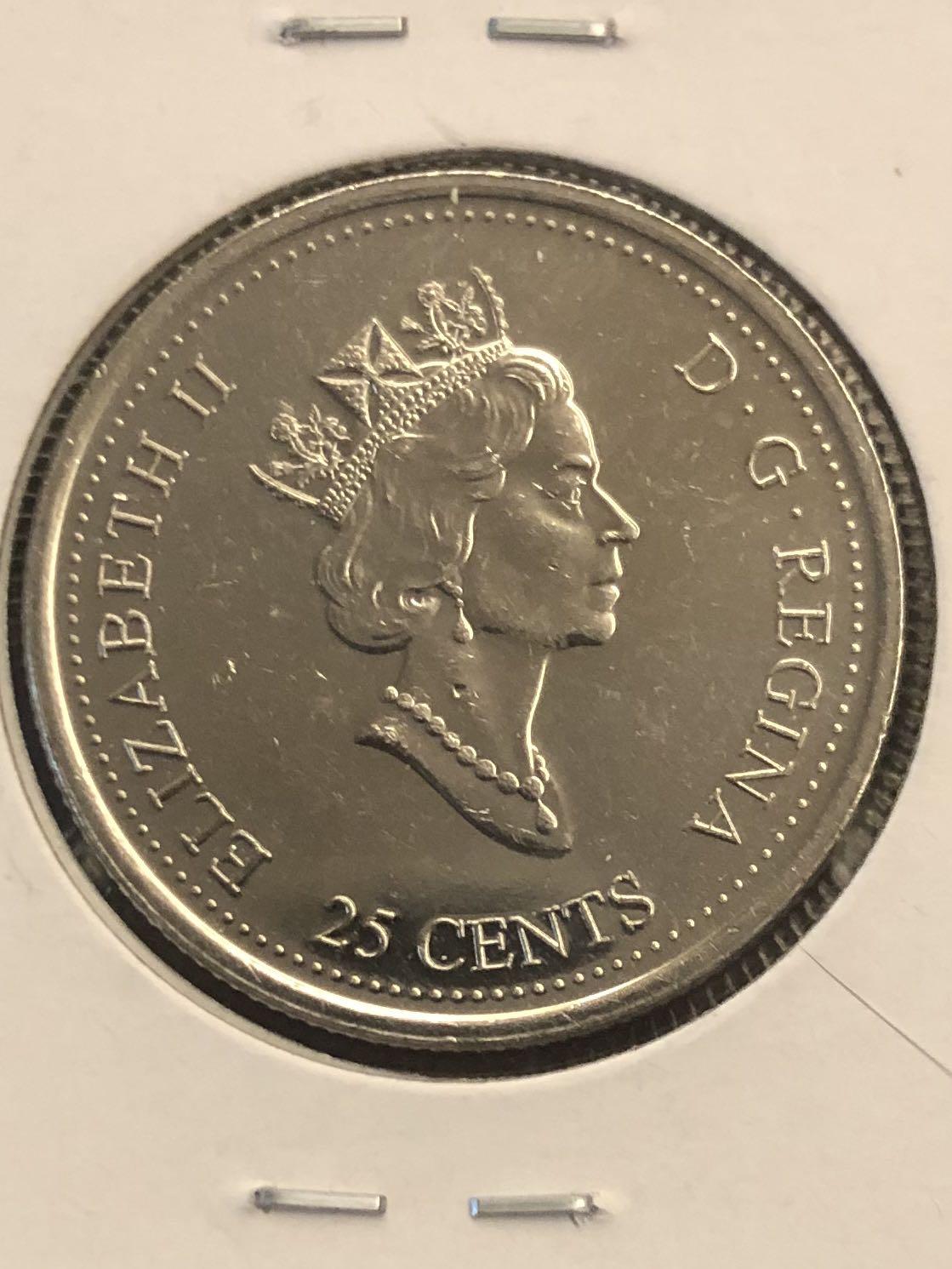 2000 加拿大25cents 紀念硬幣, 興趣及遊戲, 收藏品及紀念品, 錢幣- Carousell