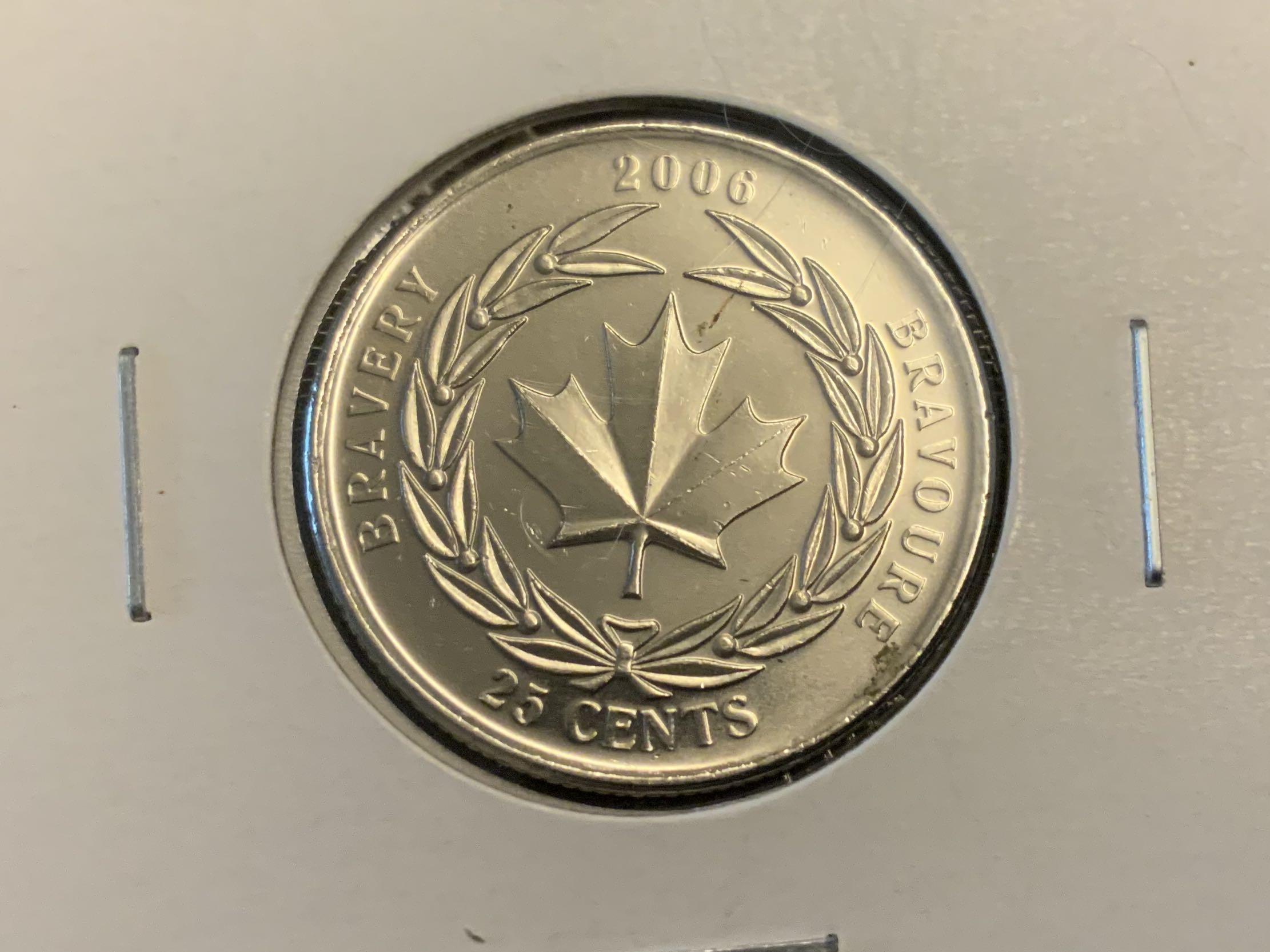2006 加拿大25 cents 紀念硬幣, 興趣及遊戲, 收藏品及紀念品, 錢幣- Carousell