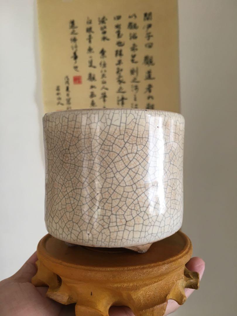 明代-漳州窯哥釉三足香爐, 興趣及遊戲, 收藏品及紀念品, 古董收藏