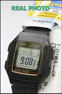 黑色 F-201WA-9A F201WA-9A 深水埗 有門市全新正貨 1年保養 CASIO  錶 卡西歐 手錶 男裝 女裝 3545364232047899395110