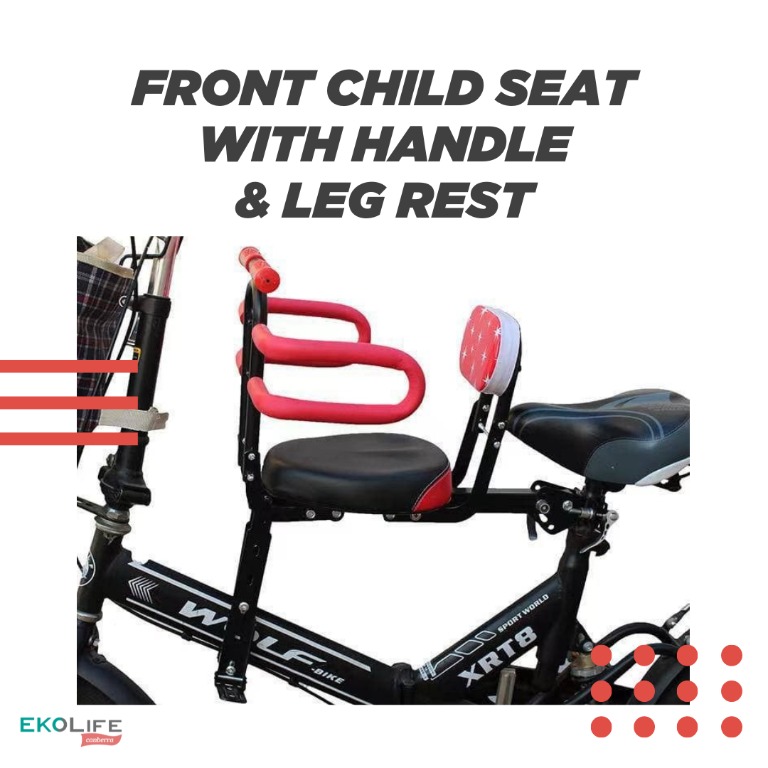 [Acc] Front Child Seat with Handle and Leg Rest Bicycle Ebike Cycling