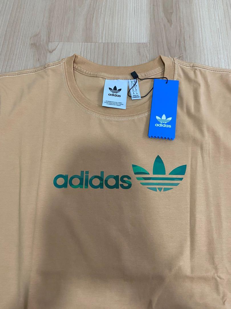 Adidas Beige Tee, Men's Fashion, Tops & Sets, Tshirts & Polo Shirts on