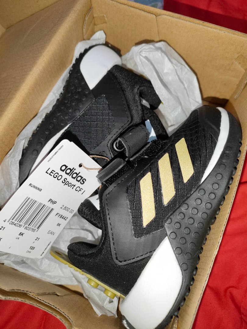 adidas Lego Sport CF I Black White Gold Toddler Infant Running Sports FY8442  | Kixify Marketplace