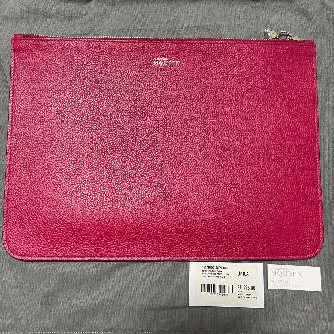 Alexander mcqueen pink discount clutch