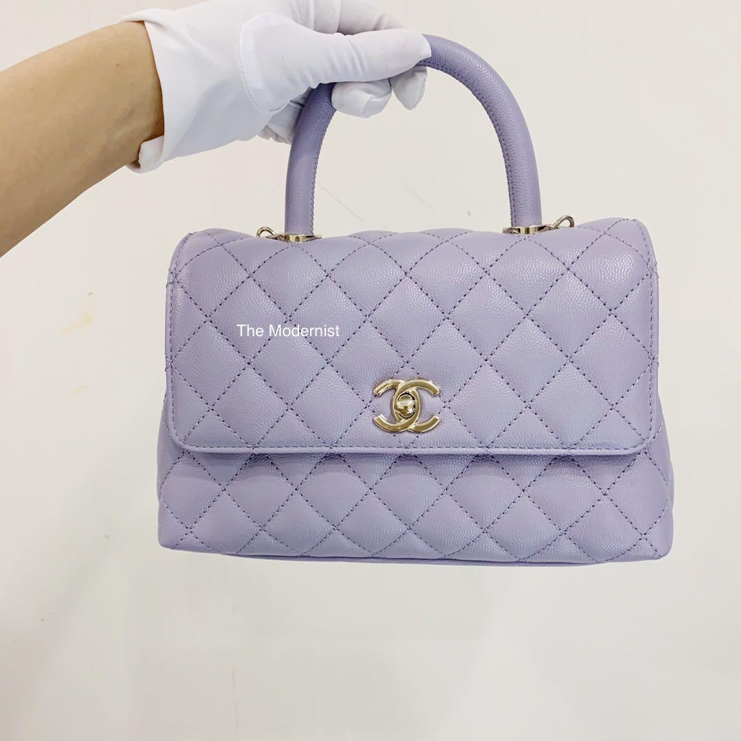 Chanel lilac on sale coco handle