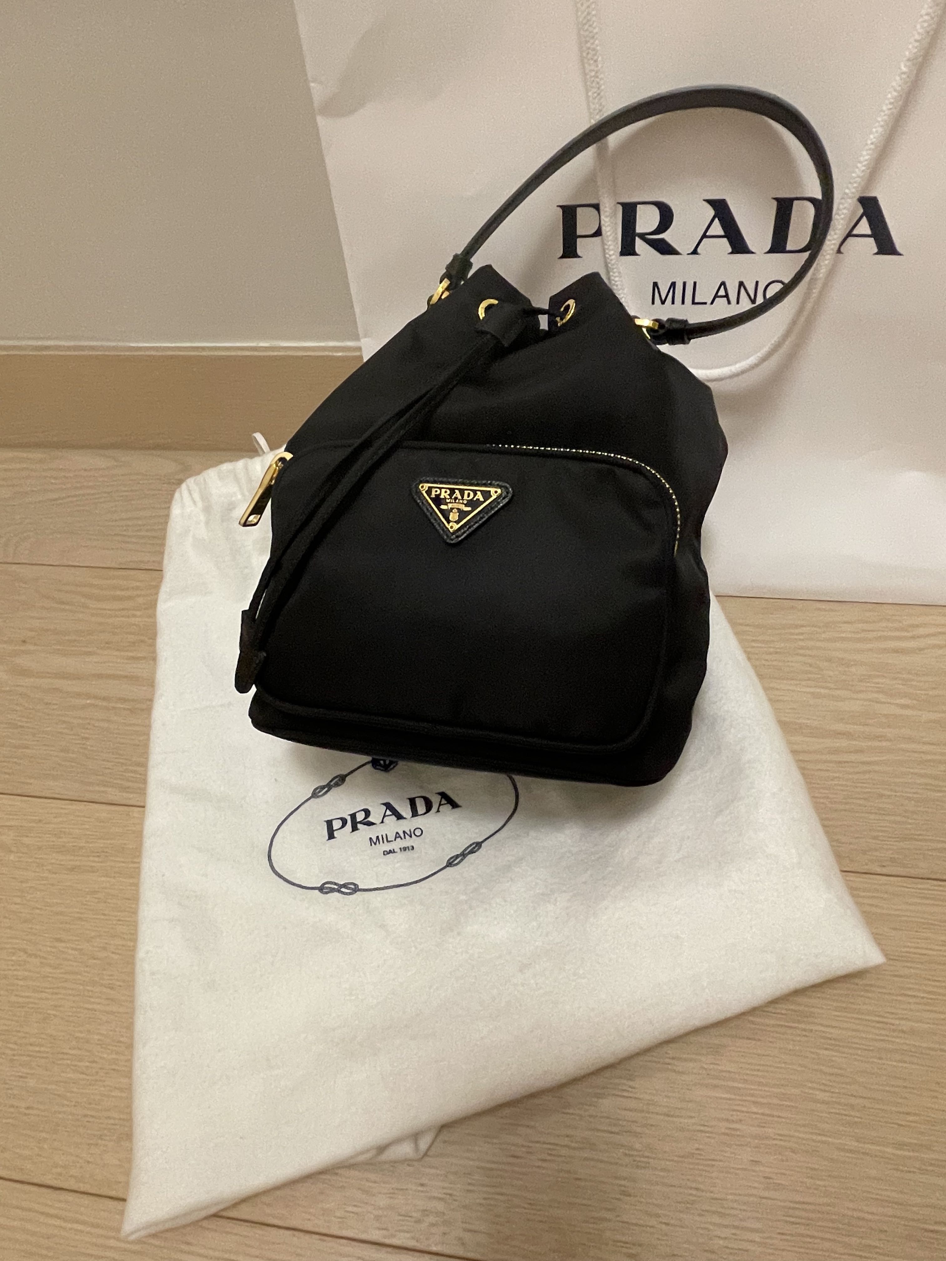 Authentic Prada Re nylon bucket bag Luxury Bags Wallets on
