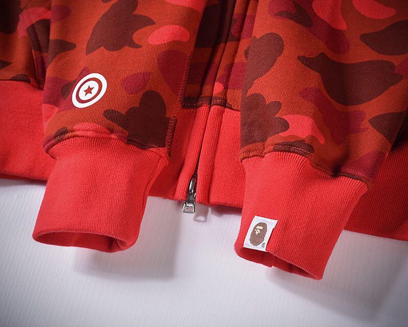 Bape Shark Hoodie Red Camo