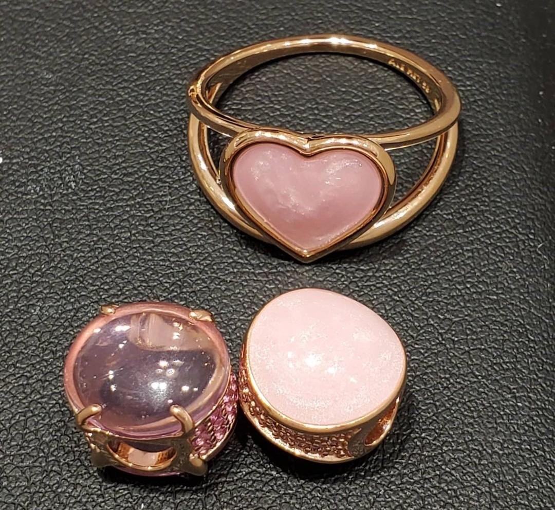 Pink swirl heart statement ring hot sale