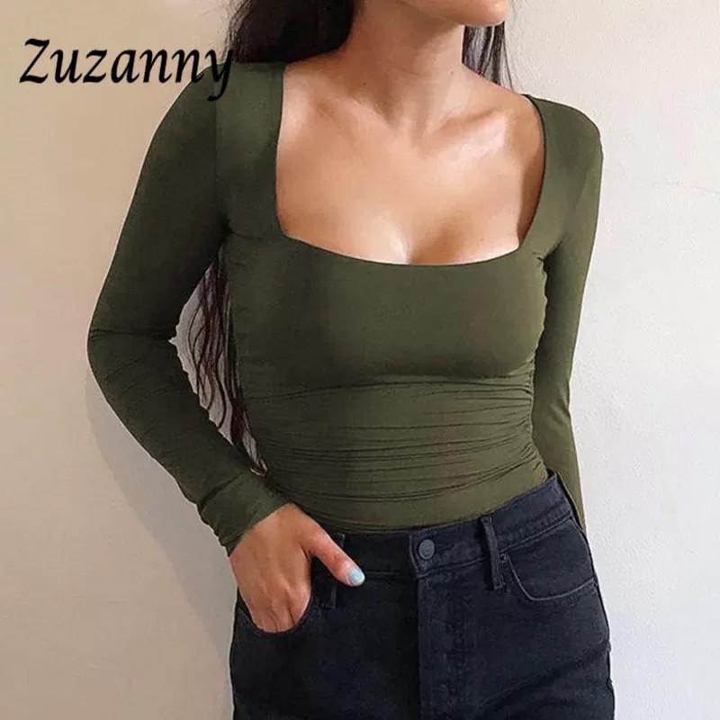 BN Square Neck Olive Green Long Sleeve 