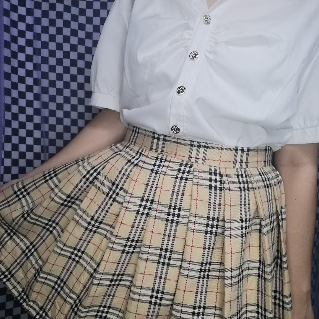 Burberry print tennis skirt outlet