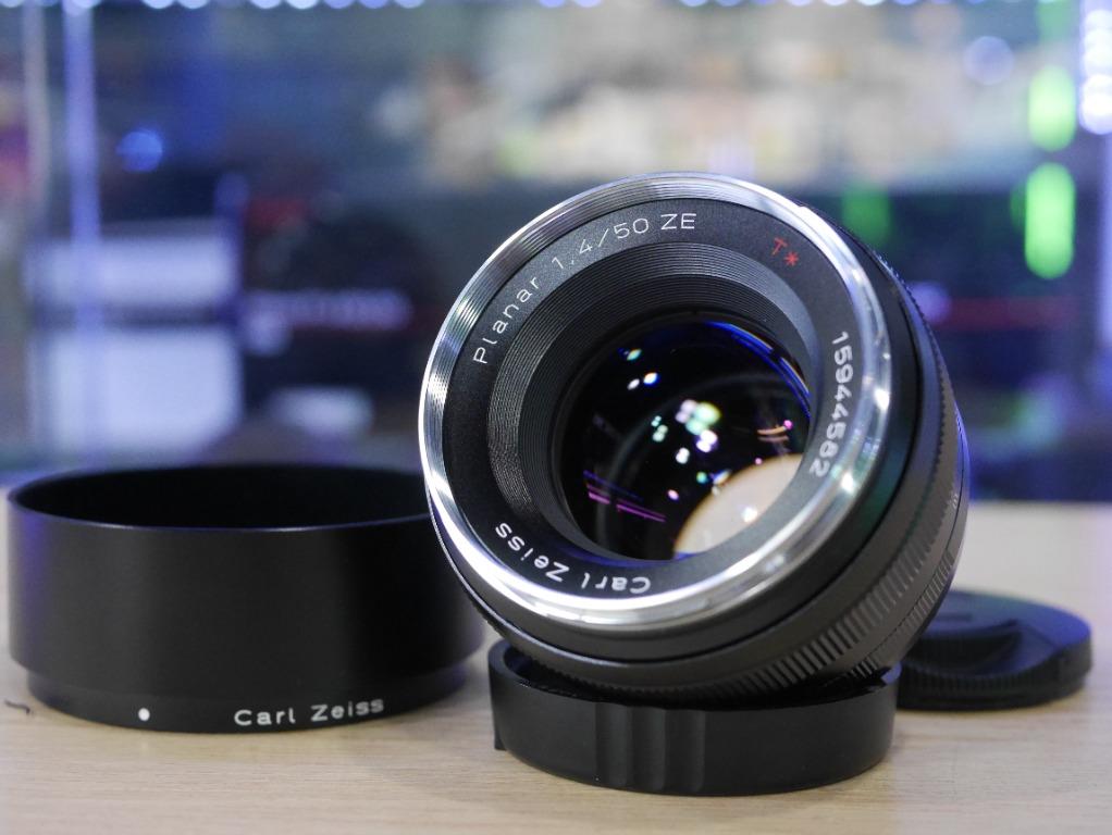Carl Zeiss ZE 50mm F1.4, 攝影器材, 鏡頭及裝備- Carousell