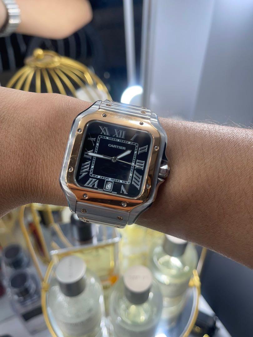 Cartier Santos Two Tone (Rose Gold 