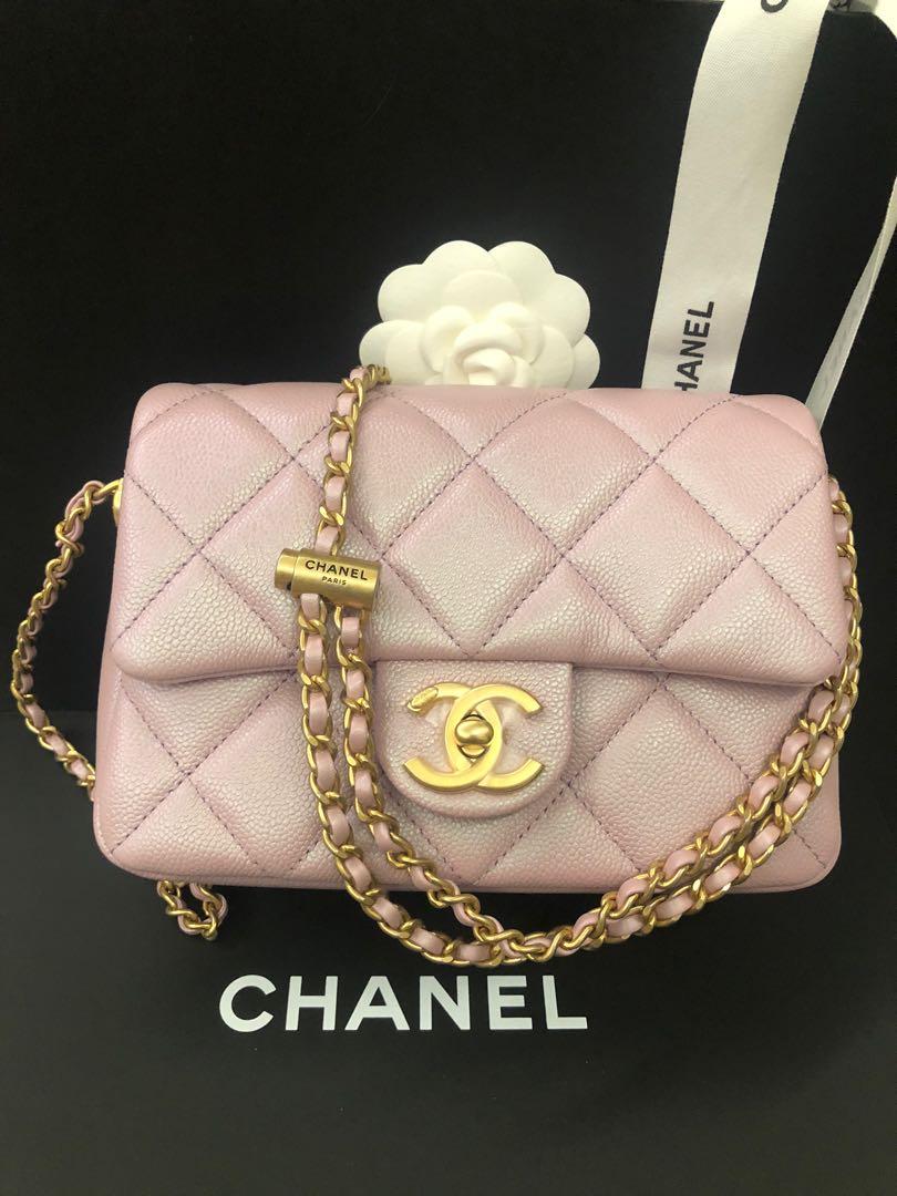 Chanel 21K My Perfect Mini Flap Bag Caviar Black GHW (Microchip)