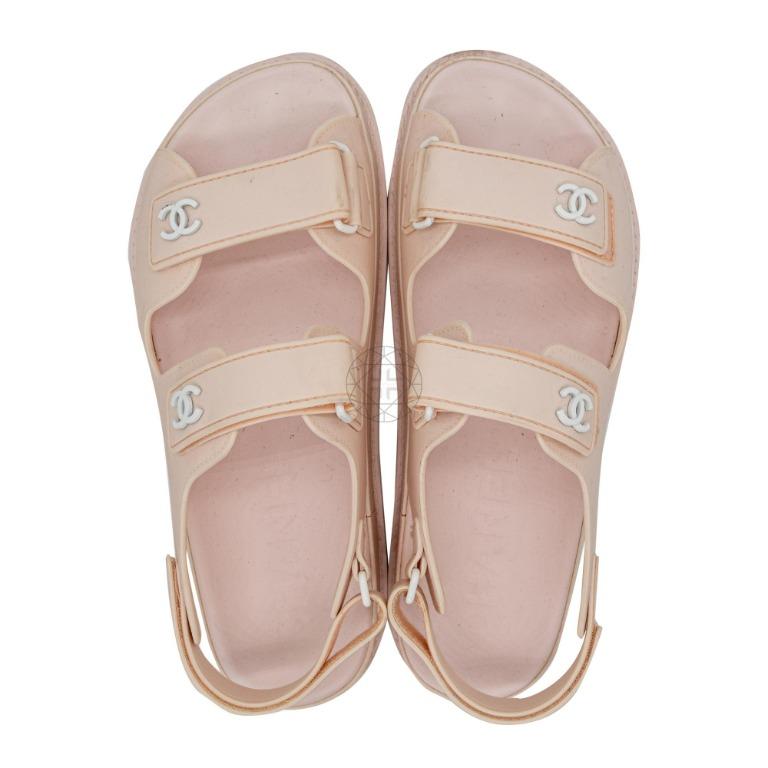 Chanel Baby Pink Dad Sandals (Sz 39), Luxury, Sneakers & Footwear on  Carousell