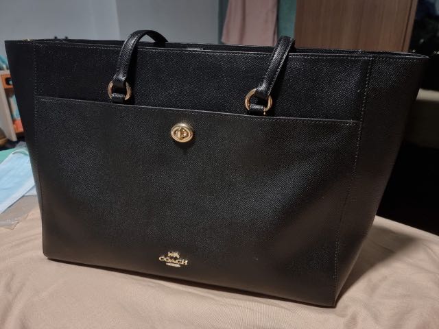 crossgrain leather folio tote