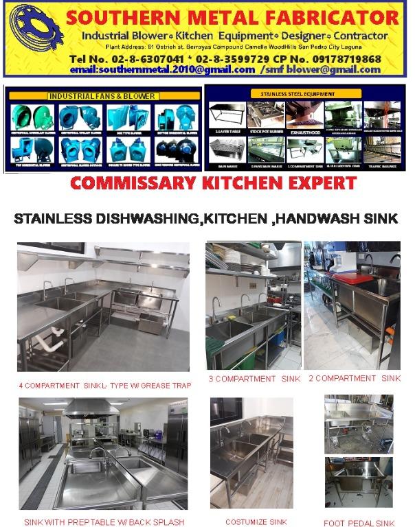 Commissary Stainless Kitchen Equipment One Stop shop kitchen Set up, Commercial & Industrial