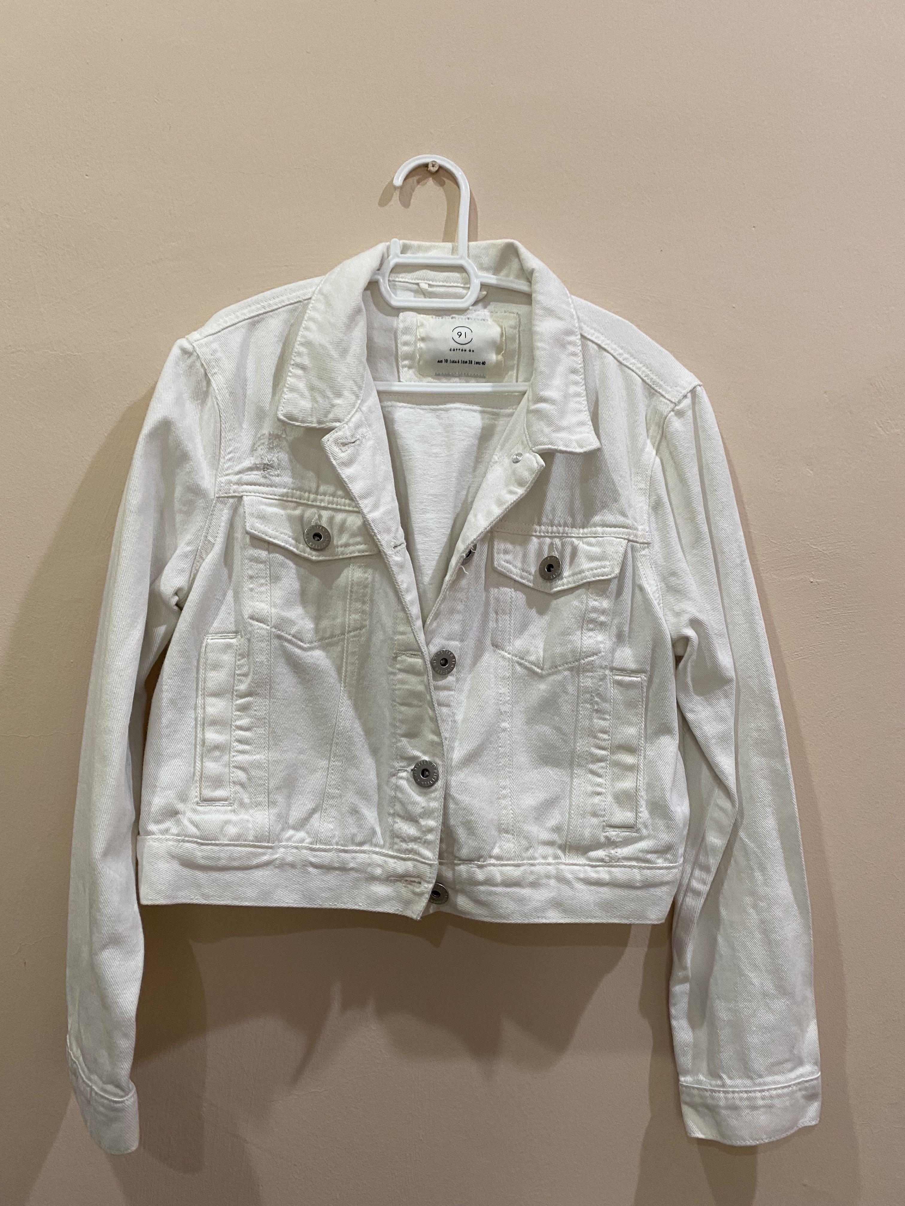 Cotton on white denim jacket deals