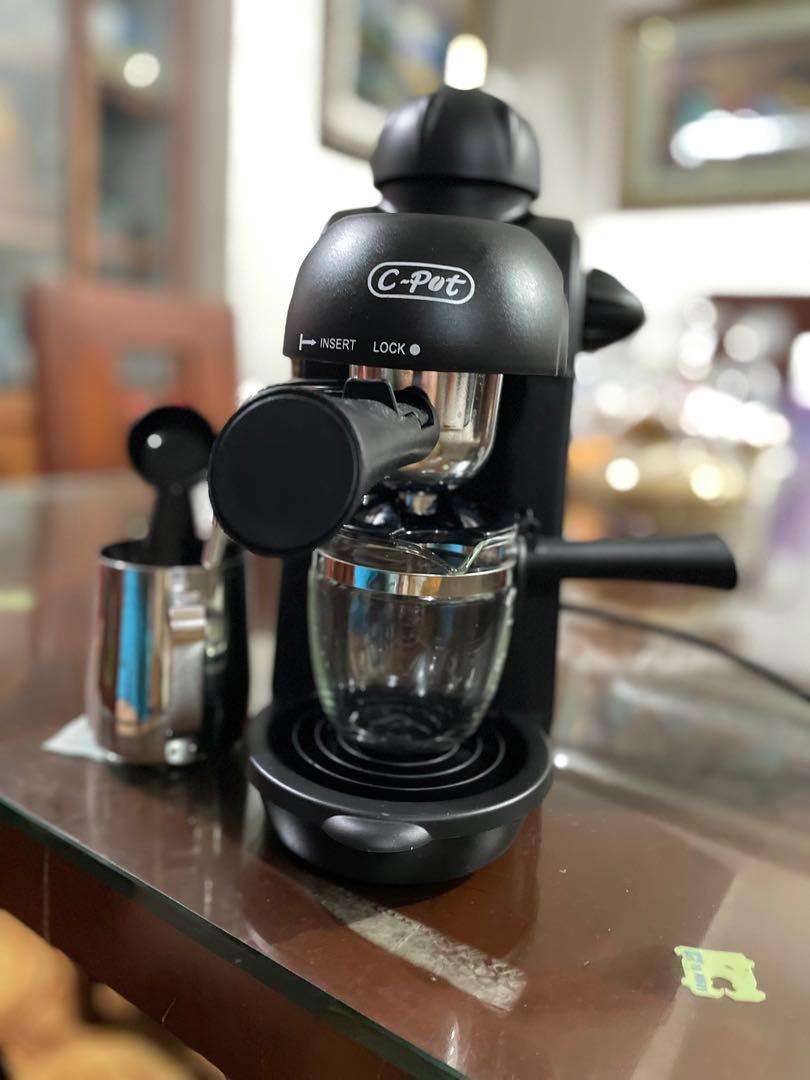 Cpot 5 Bar Pressure Personal Espresso Coffee Machine Maker Steam, TV