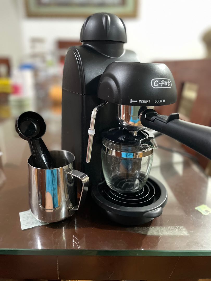 Cpot 5 Bar Pressure Personal Espresso Coffee Machine Maker Steam, TV