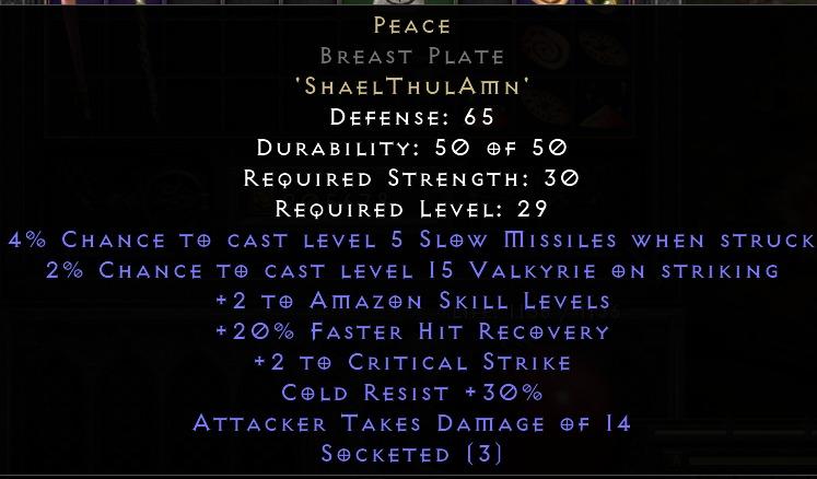 diablo 2 runewords armor amazon