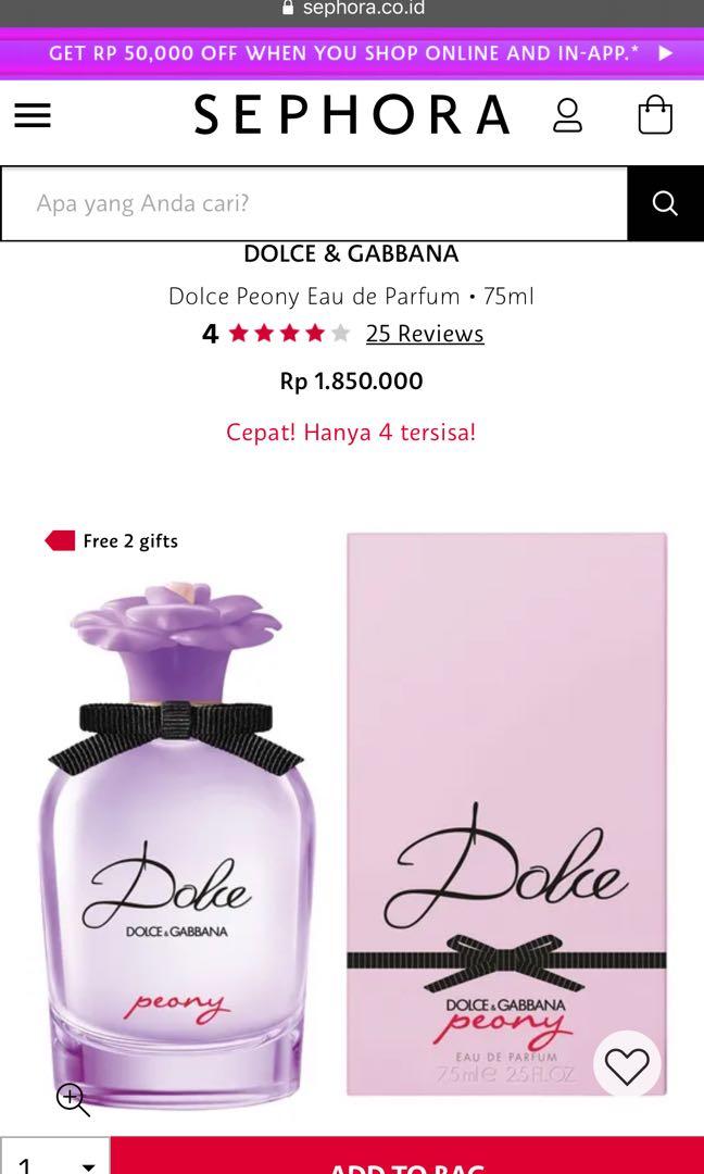 Dolce Gabbana Peony Kesehatan Kecantikan Parfum Kuku