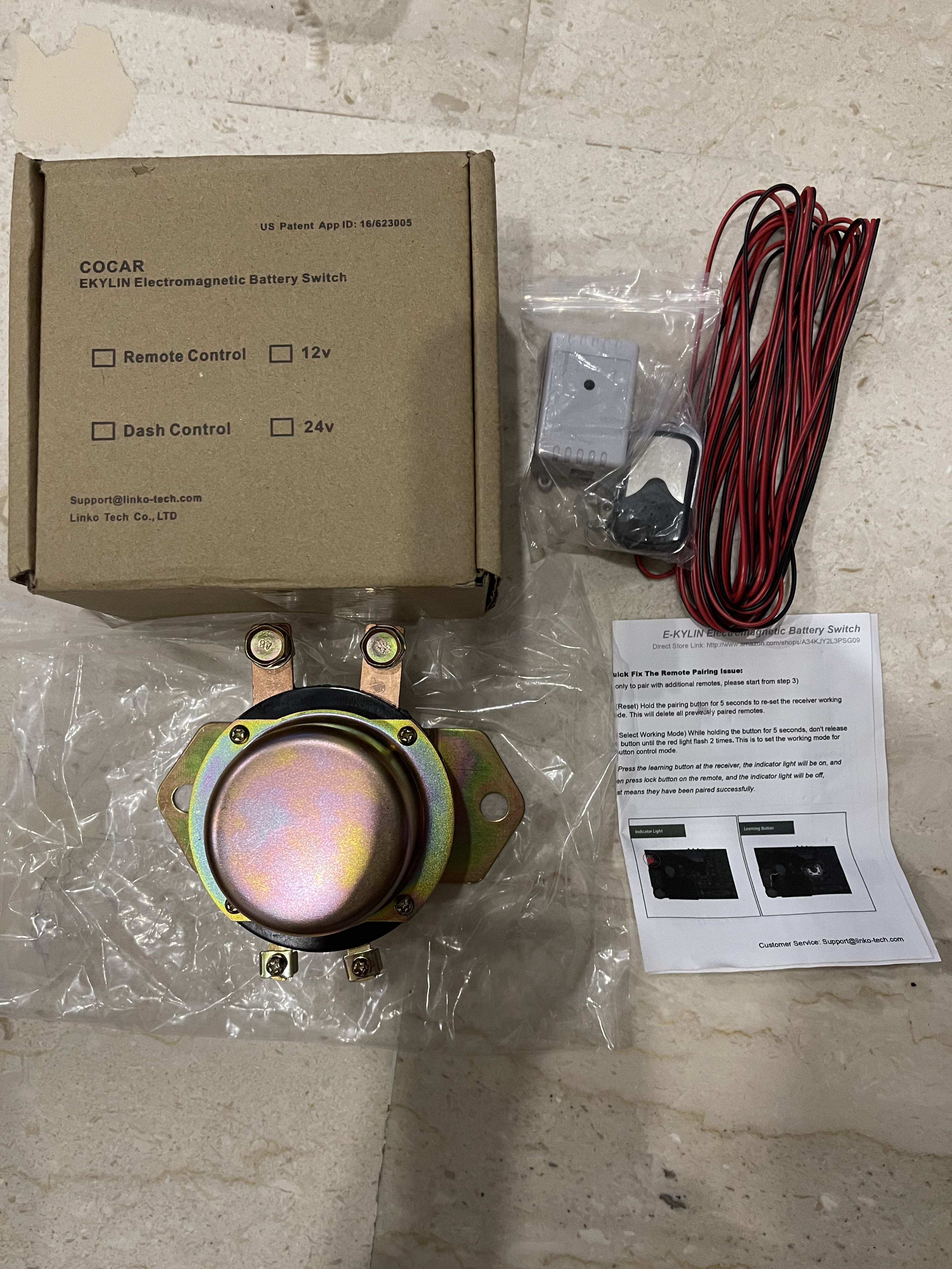 Ekylin Car Remote Control Battery Switch Disconnect with Positive