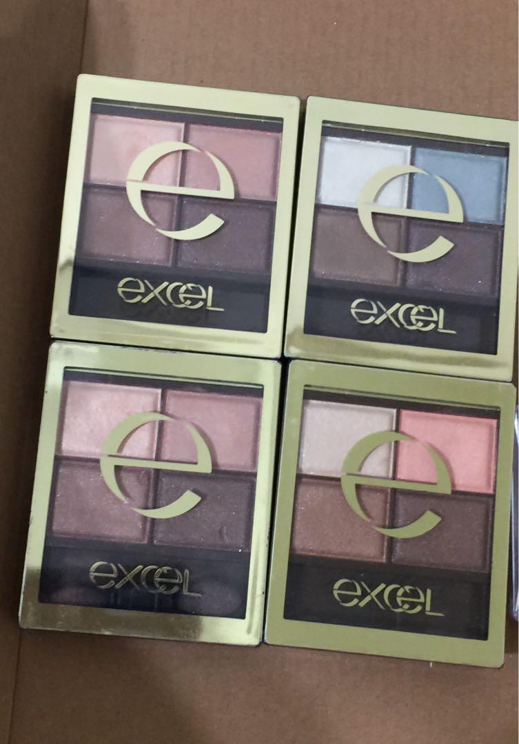 EXCEL 裸色深邃眼影SR08 艷夏青檸夏日限定色SR03 SR05 四色日系開架眼影霧面細緻珠光大地色粉棕珊瑚蜜桃, 香水、美妝、保養,  臉部彩妝、保養與清潔, 化妝品在旋轉拍賣