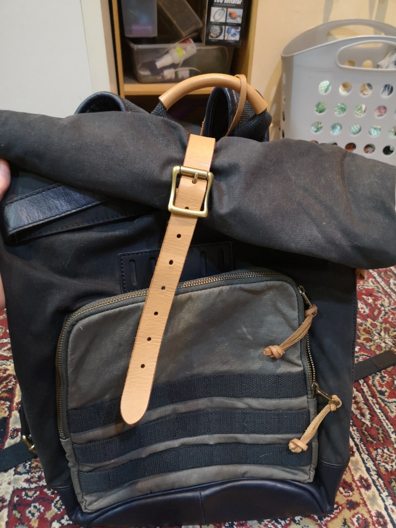 fossil roll top backpack